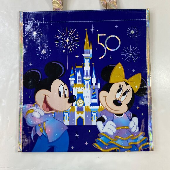 Walt Disney World 50th Anniversary Celebration Reusable Holographic Tote Bag - Picture 2 of 10